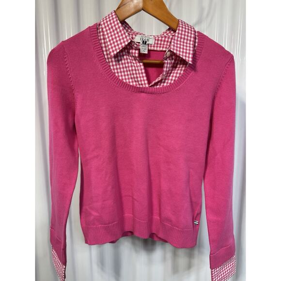 Vintage Pink IZOD Sweater Shirt –Rare Made in Australia 90s Preppy Size Med P - Picture 1 of 5
